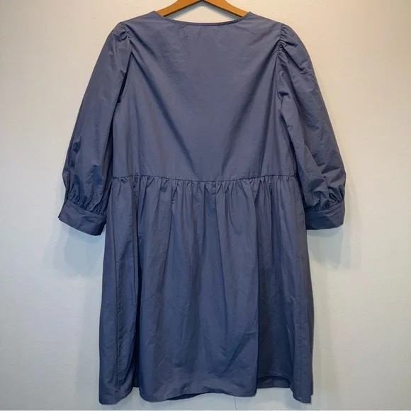 Pomander Place (Tuckernuck) Cornflower Blue Lizzie Dress Sz M Taffeta Baby Doll - Picture 2 of 5